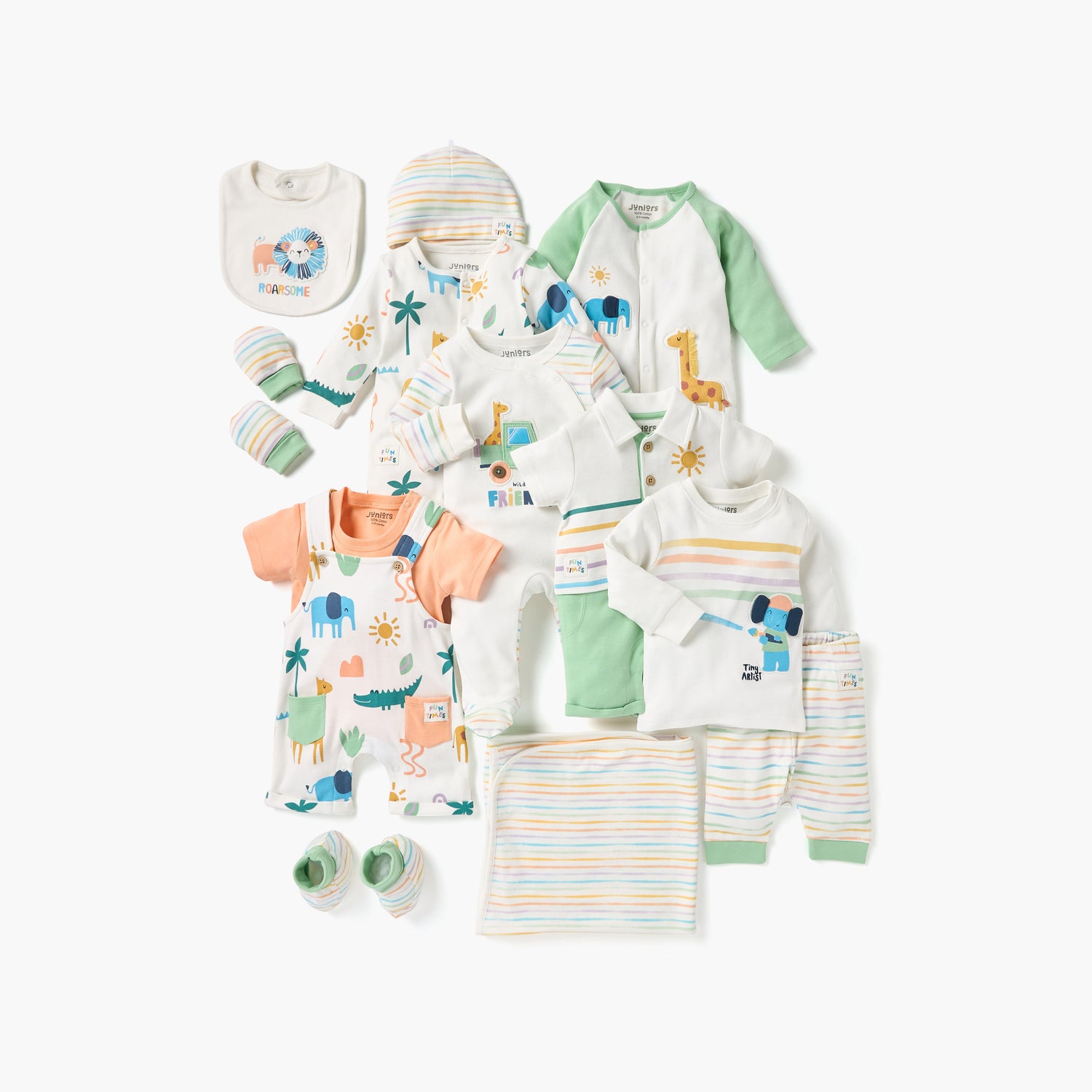 Juniors Striped Receiving Blanket - 70x70 cm
