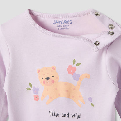 Juniors Pyjama Set with Fun Print - Soft Cotton - Long Sleeves - 4-Pieces