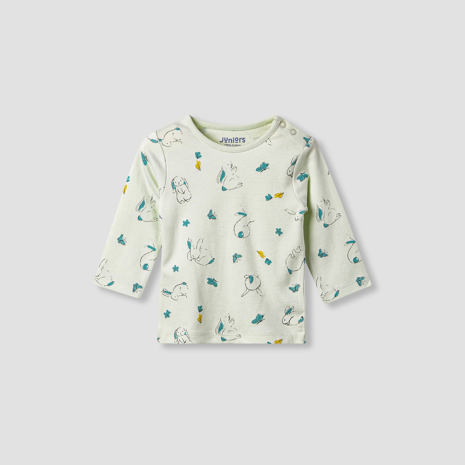 Juniors Pyjama Set with Fun Print - Soft Cotton - Long Sleeves - Round Neck - Set of 4