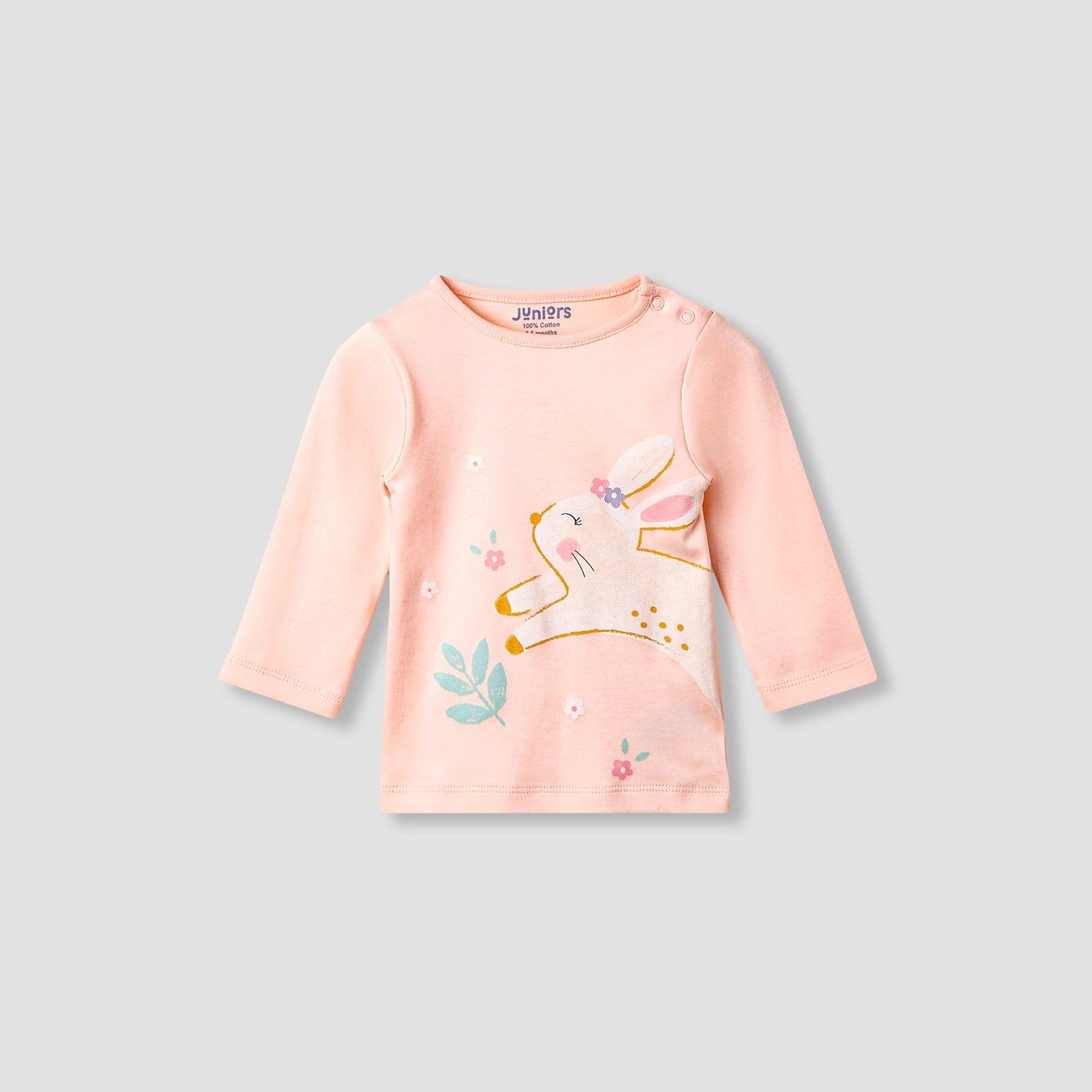 Juniors Pyjama Set with Fun Print - Soft Cotton - Long Sleeves - Round Neck - Set of 4