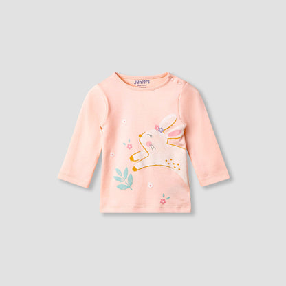 Juniors Pyjama Set with Fun Print - Soft Cotton - Long Sleeves - Round Neck - Set of 4