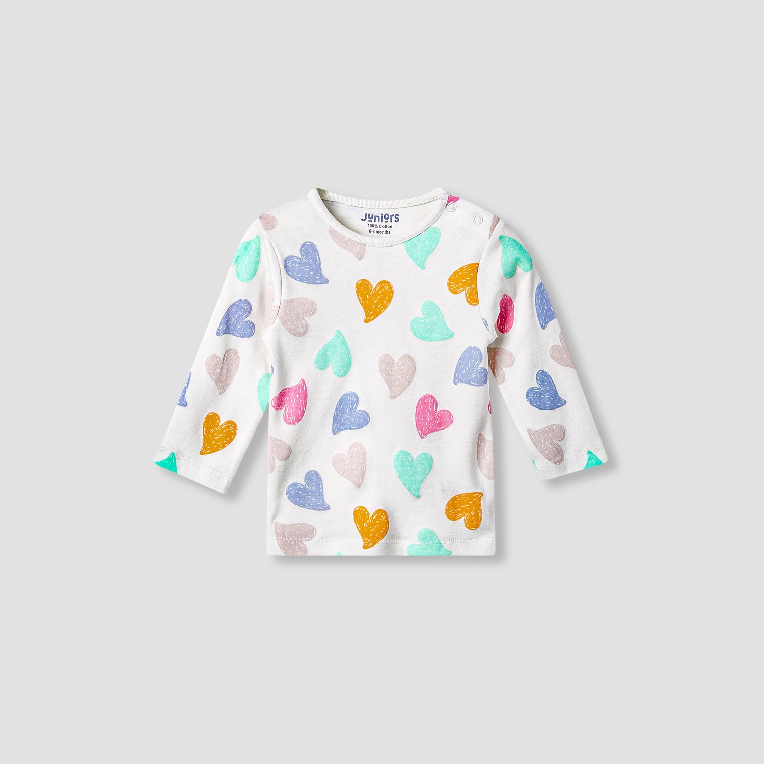 Juniors Pyjama Set with Fun Print - Soft Cotton - Long Sleeves - Round Neck - Set of 4