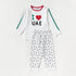 Juniors UAE National Day Print T-shirt and Pyjama Set - White / 12-18 mths