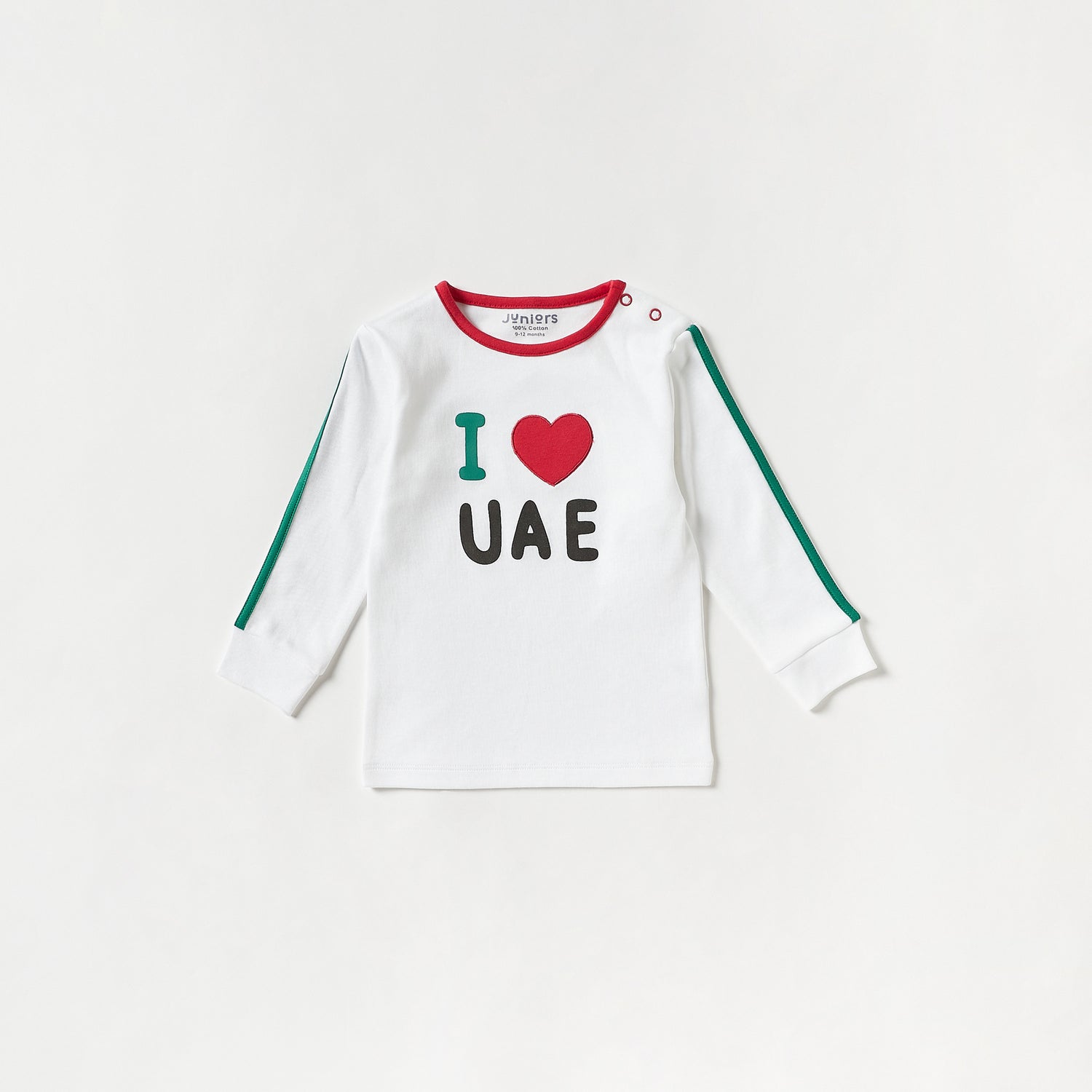 Juniors UAE National Day Print T-shirt and Pyjama Set