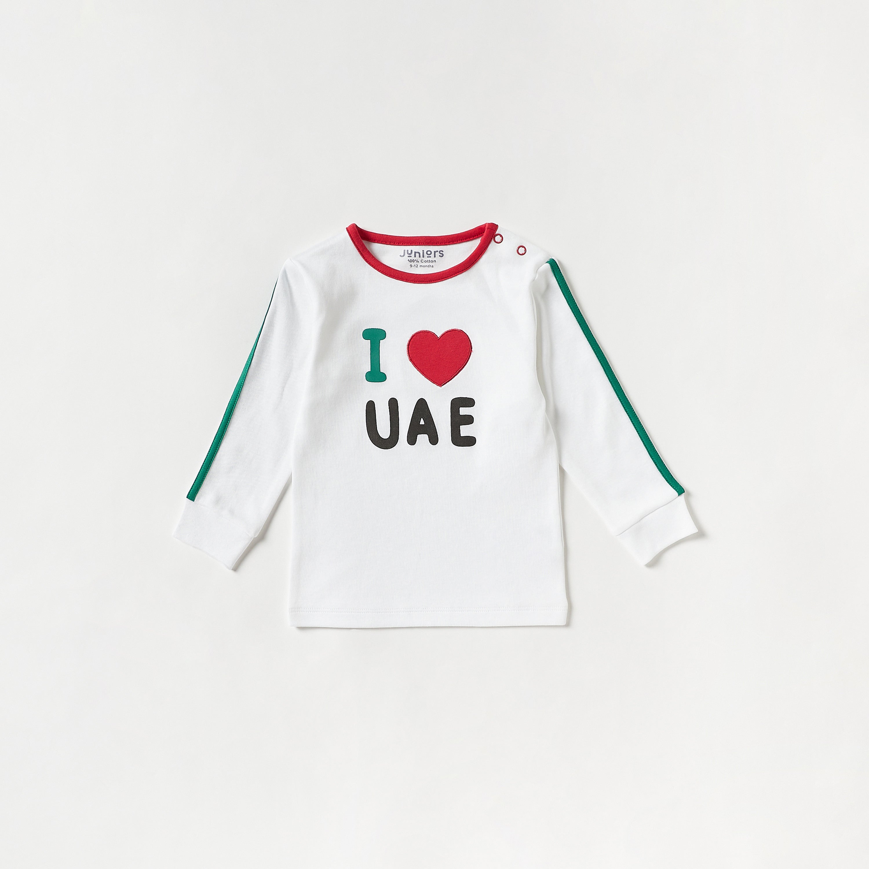 Juniors UAE National Day Print T-shirt and Pyjama Set