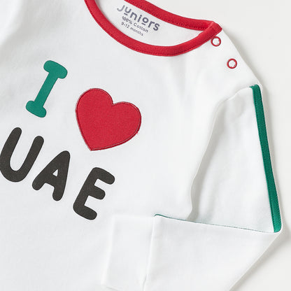 Juniors UAE National Day Print T-shirt and Pyjama Set