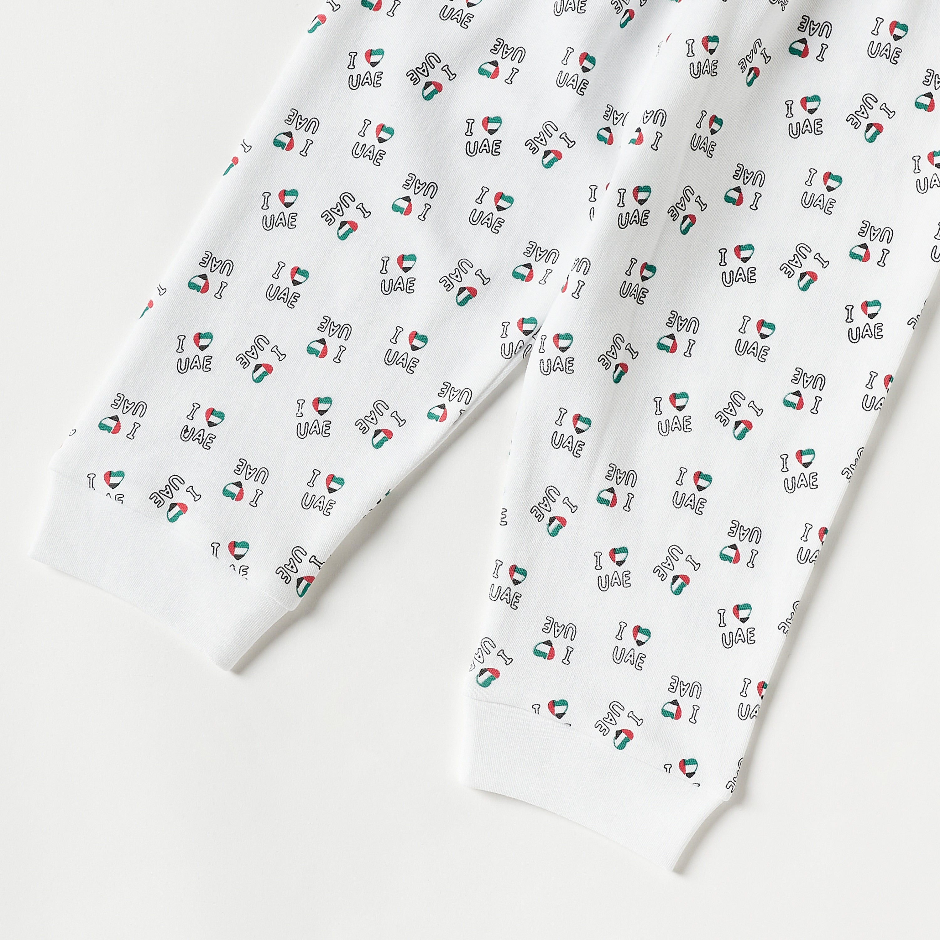 Juniors UAE National Day Print T-shirt and Pyjama Set