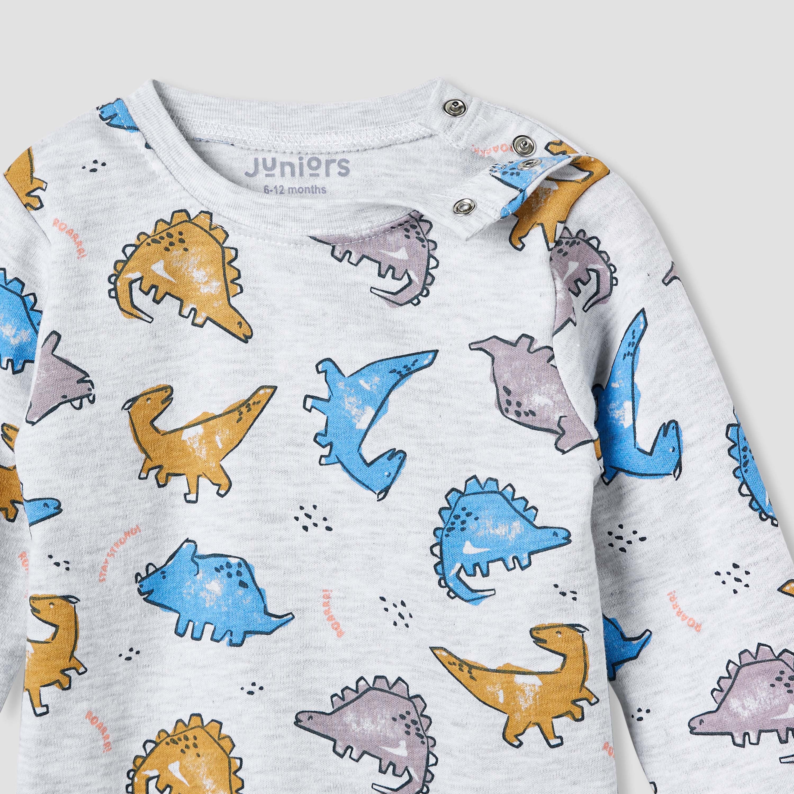 Juniors Dinosaur Print T-shirt and Pyjama Set