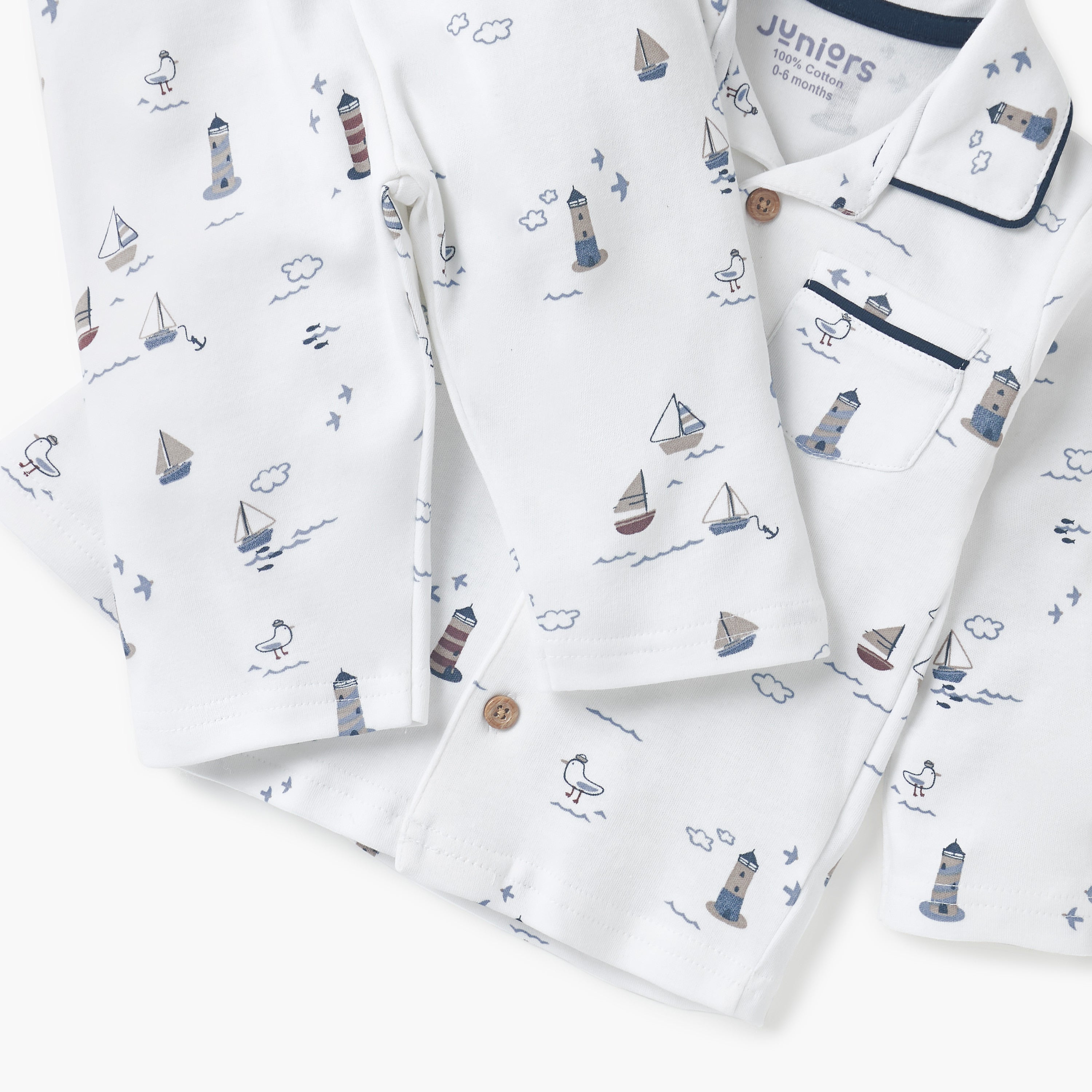 Juniors Graphic Print Shirt and Pyjama Set