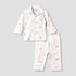 Juniors Cotton Collared Long Sleeves Pyjama Set with Barnyard Print - White / 18-24 mths