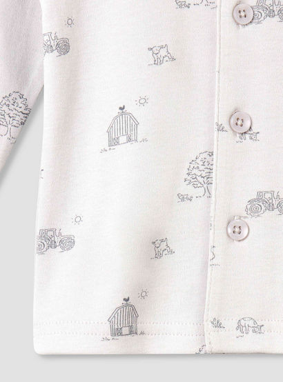 Juniors Cotton Collared Long Sleeves Pyjama Set with Barnyard Print-baby-boys-clothing-nightwear-pyjamasets-image-7