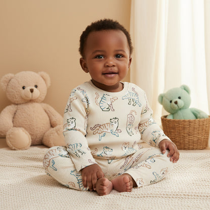 Juniors Bunny Print T-shirt and Pyjama Set