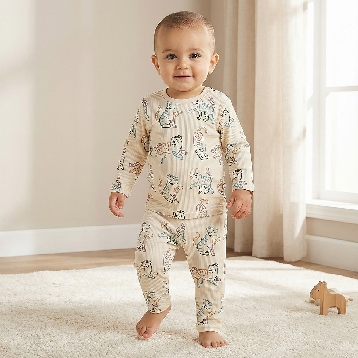 Juniors Bunny Print T-shirt and Pyjama Set