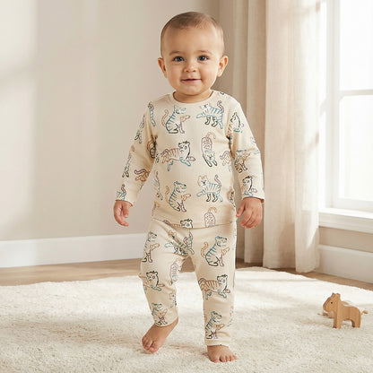 Juniors Bunny Print T-shirt and Pyjama Set