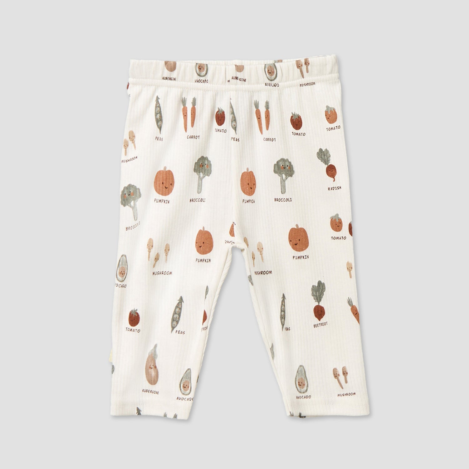 Juniors Cotton Collared Long Sleeves Pyjama Set with Vegetable Print