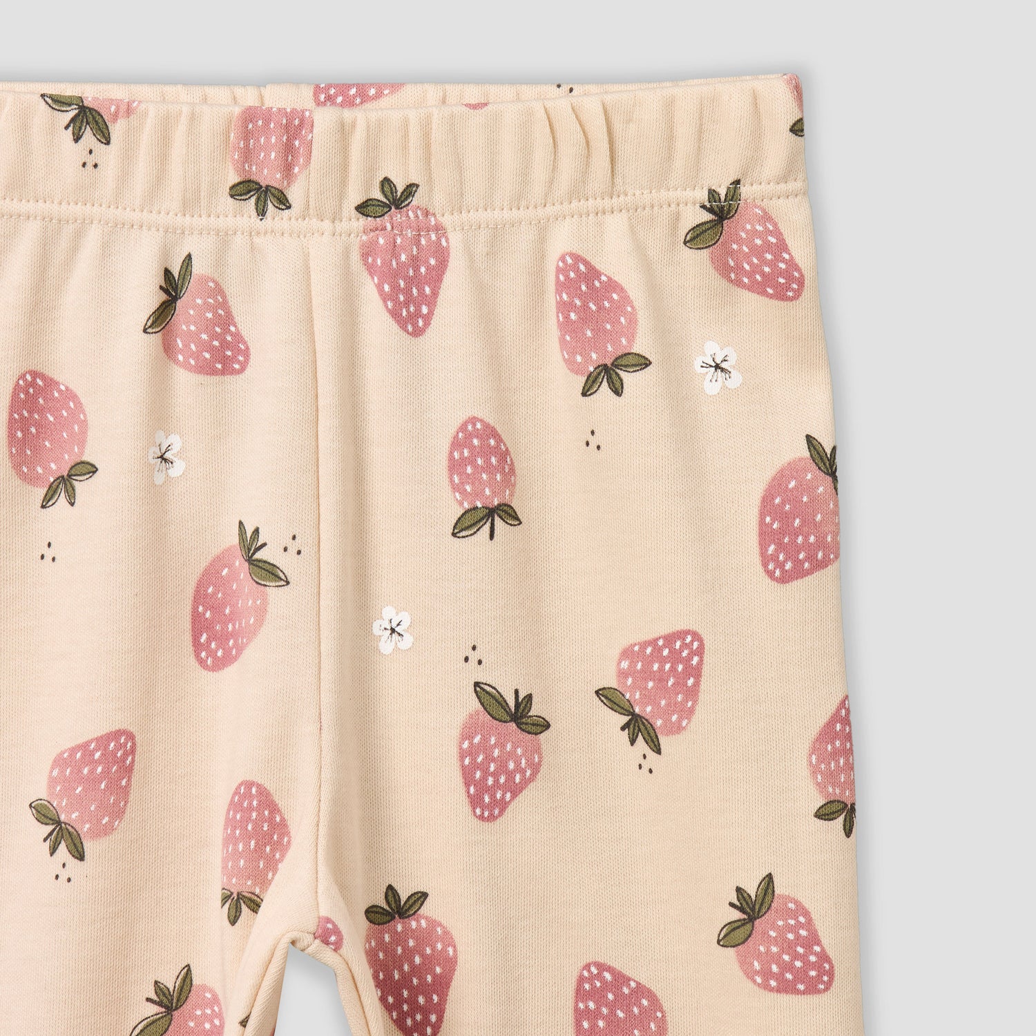 Juniors Cotton Collared Long Sleeves Pyjama Set with Strawberry Print