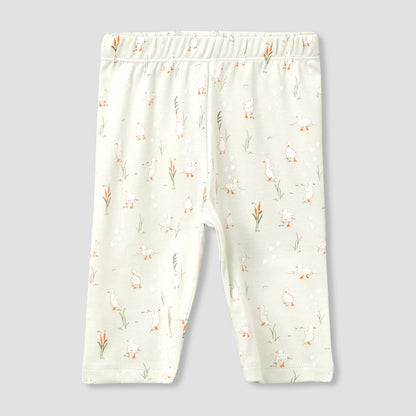 Juniors Cotton Collared Long Sleeves Pyjama Set with Duck Print