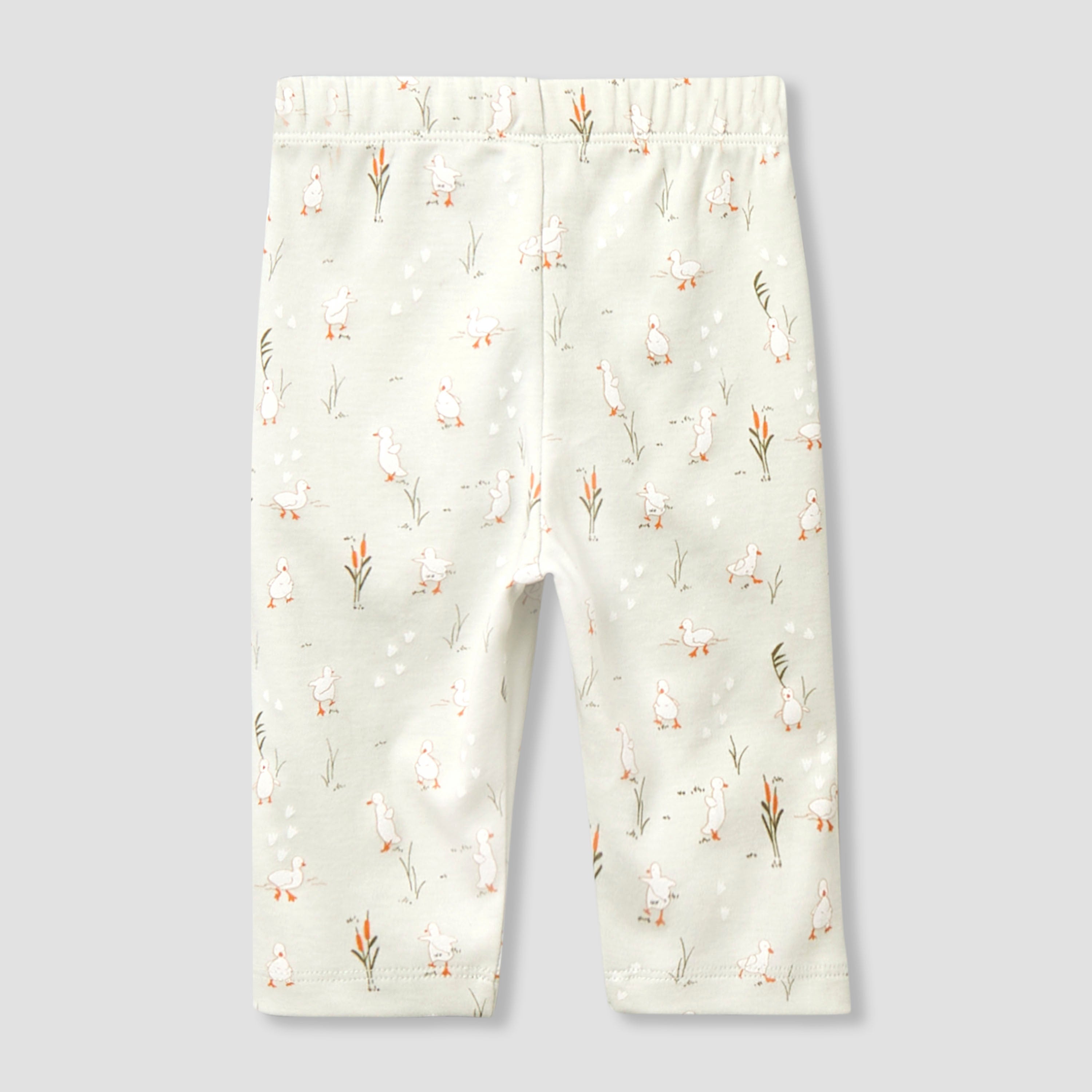 Juniors Cotton Collared Long Sleeves Pyjama Set with Duck Print