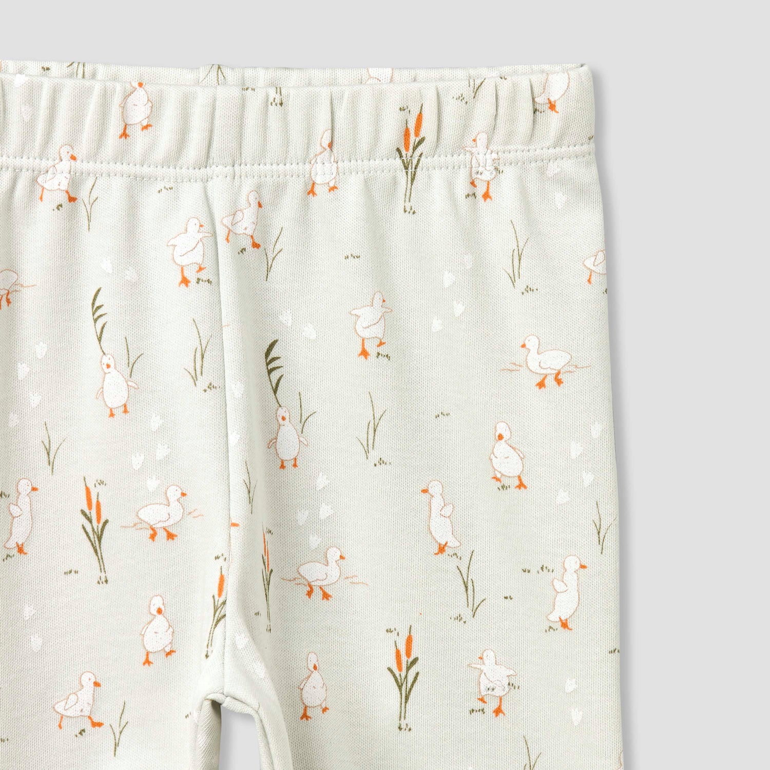 Juniors Cotton Collared Long Sleeves Pyjama Set with Duck Print