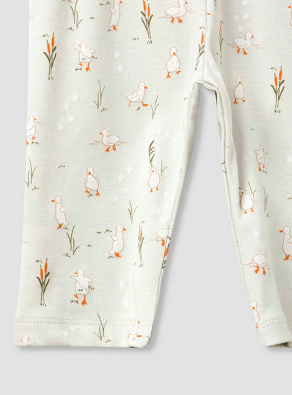 Juniors Cotton Collared Long Sleeves Pyjama Set with Duck Print-baby-girls-clothing-nightwear-pyjamasets-image-9