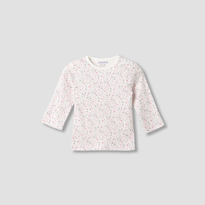 Juniors Floral Print Long Sleeve T-shirt and Pyjama Set