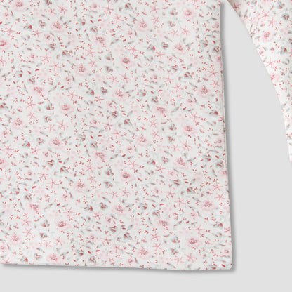 Juniors Floral Print Long Sleeve T-shirt and Pyjama Set