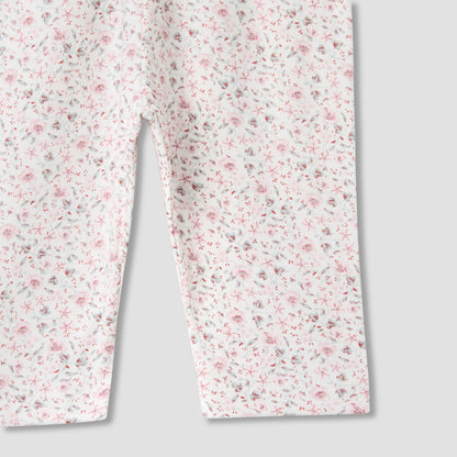 Juniors Floral Print Long Sleeve T-shirt and Pyjama Set