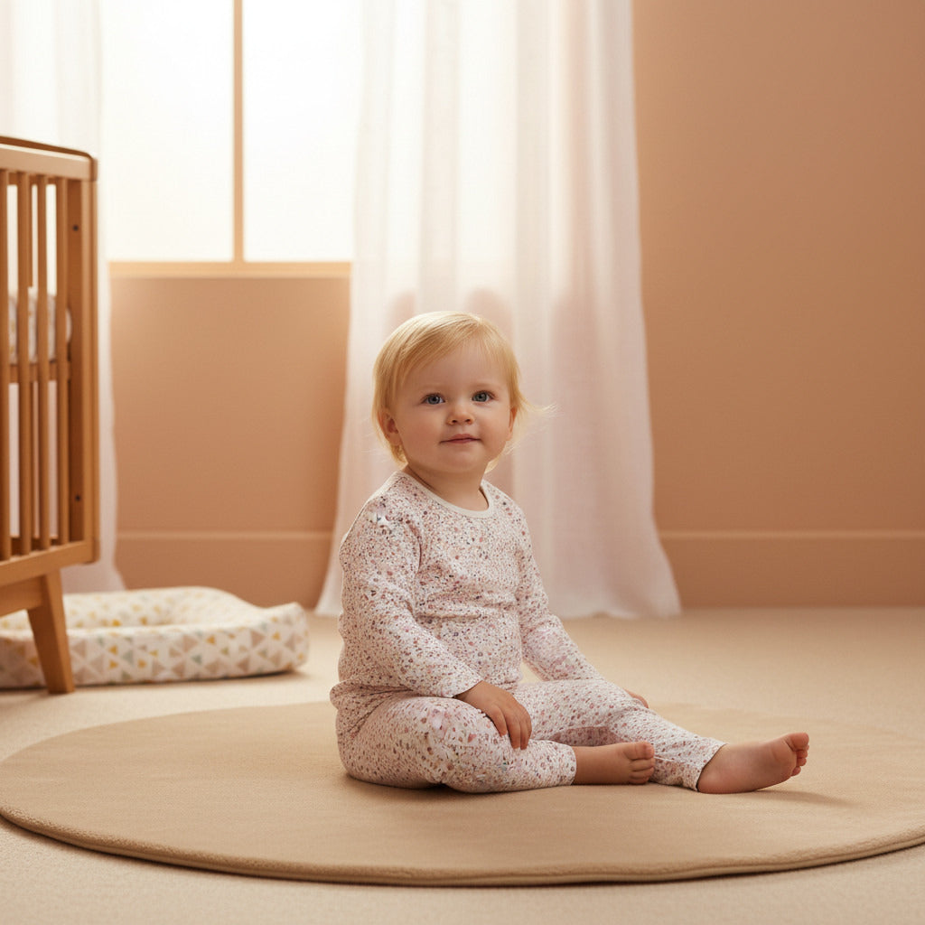Juniors Floral Print Long Sleeve T-shirt and Pyjama Set