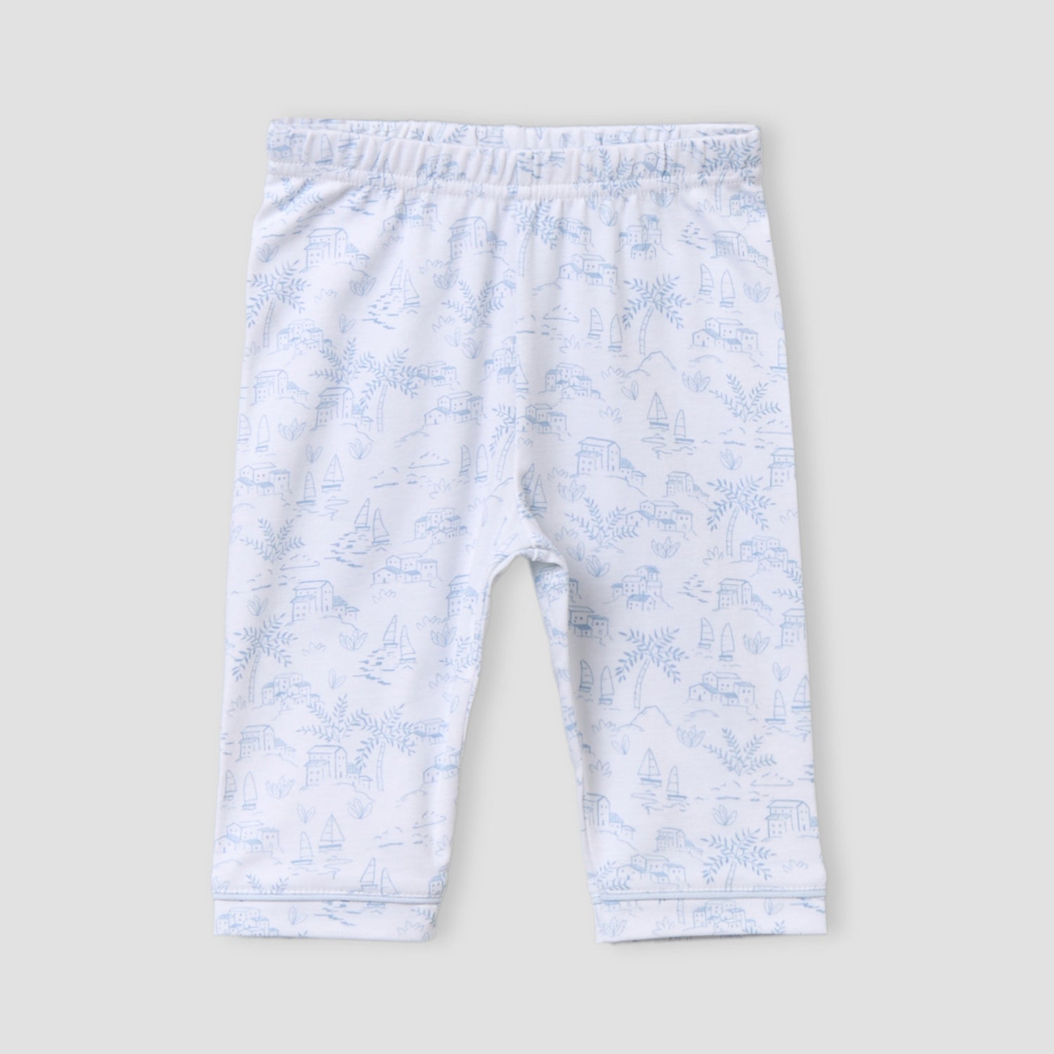 Giggles Cotton Collared Long Sleeves Pyjama Set with Print