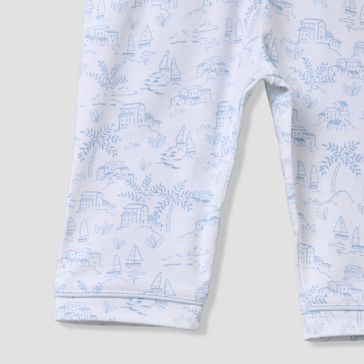 Giggles Cotton Collared Long Sleeves Pyjama Set with Print