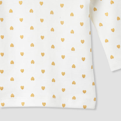 Juniors Heart Print T-shirt and Pyjama Set