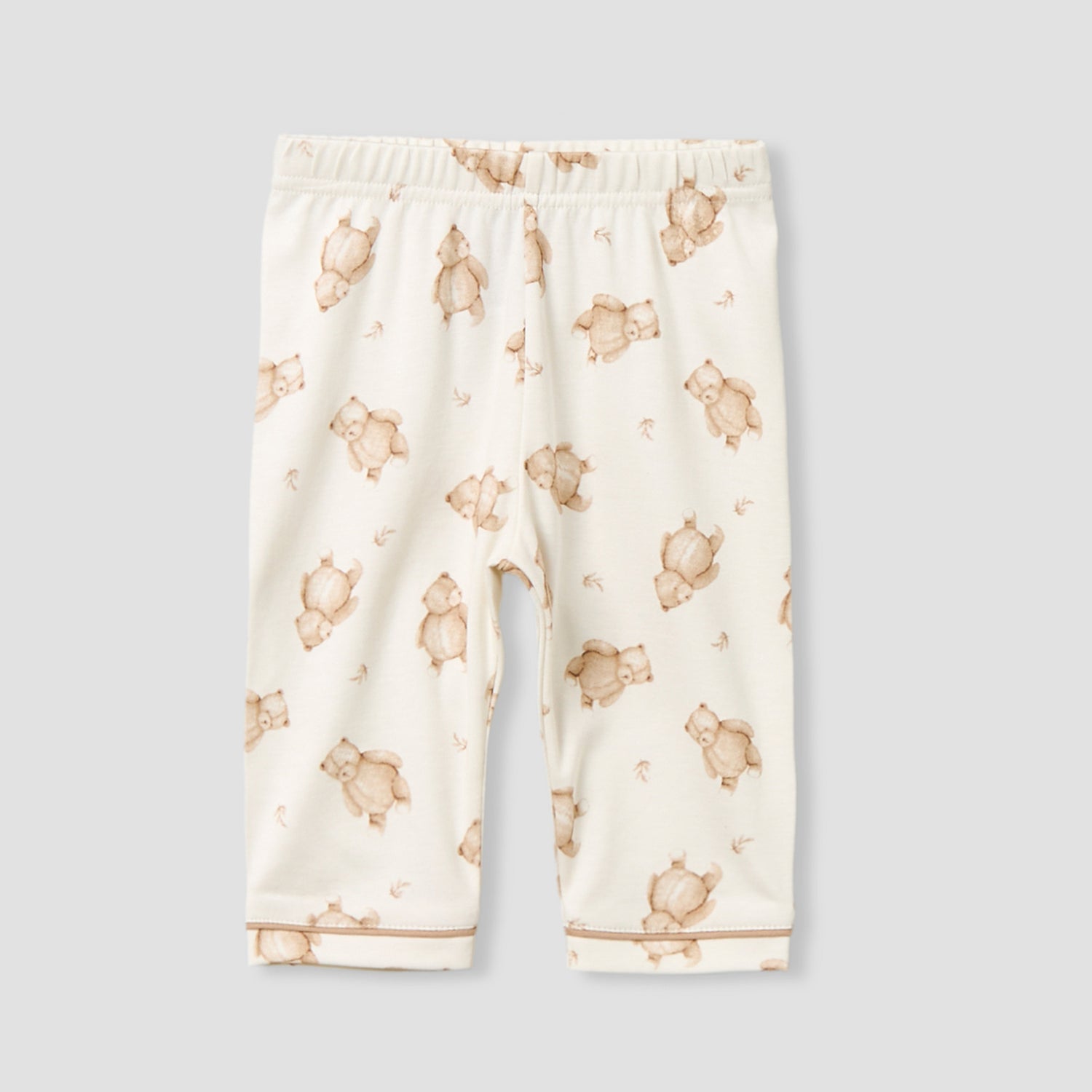 Giggles Cotton Collared Long Sleeves Pyjama Set with Teddy Bear Print