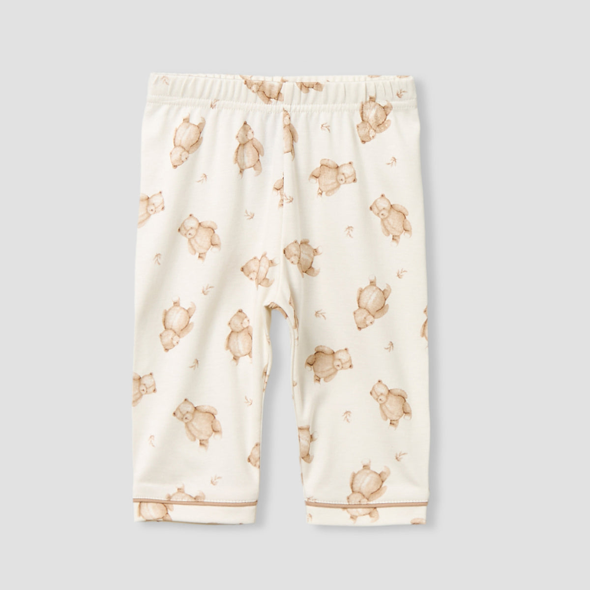 Giggles Cotton Collared Long Sleeves Pyjama Set with Teddy Bear Print