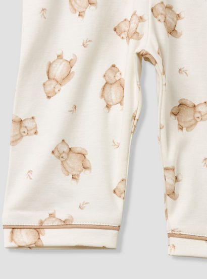Giggles Cotton Collared Long Sleeves Pyjama Set with Teddy Bear Print-baby-boys-clothing-nightwear-pyjamasets-image-8