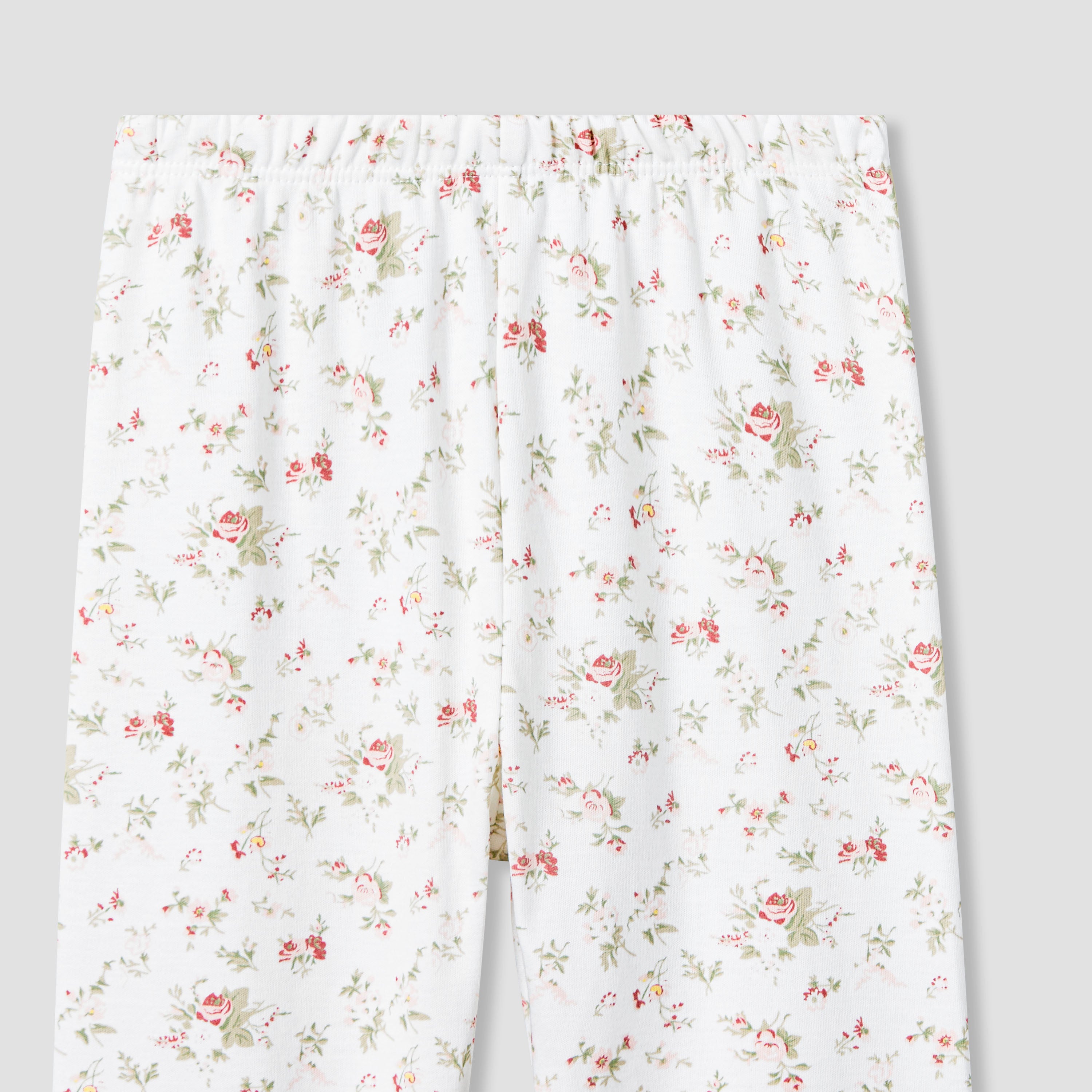 Giggles Cotton Peter Pan Collar Long Sleeves Pyjama Set with Floral Print