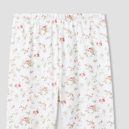 Giggles Cotton Peter Pan Collar Long Sleeves Pyjama Set with Floral Print