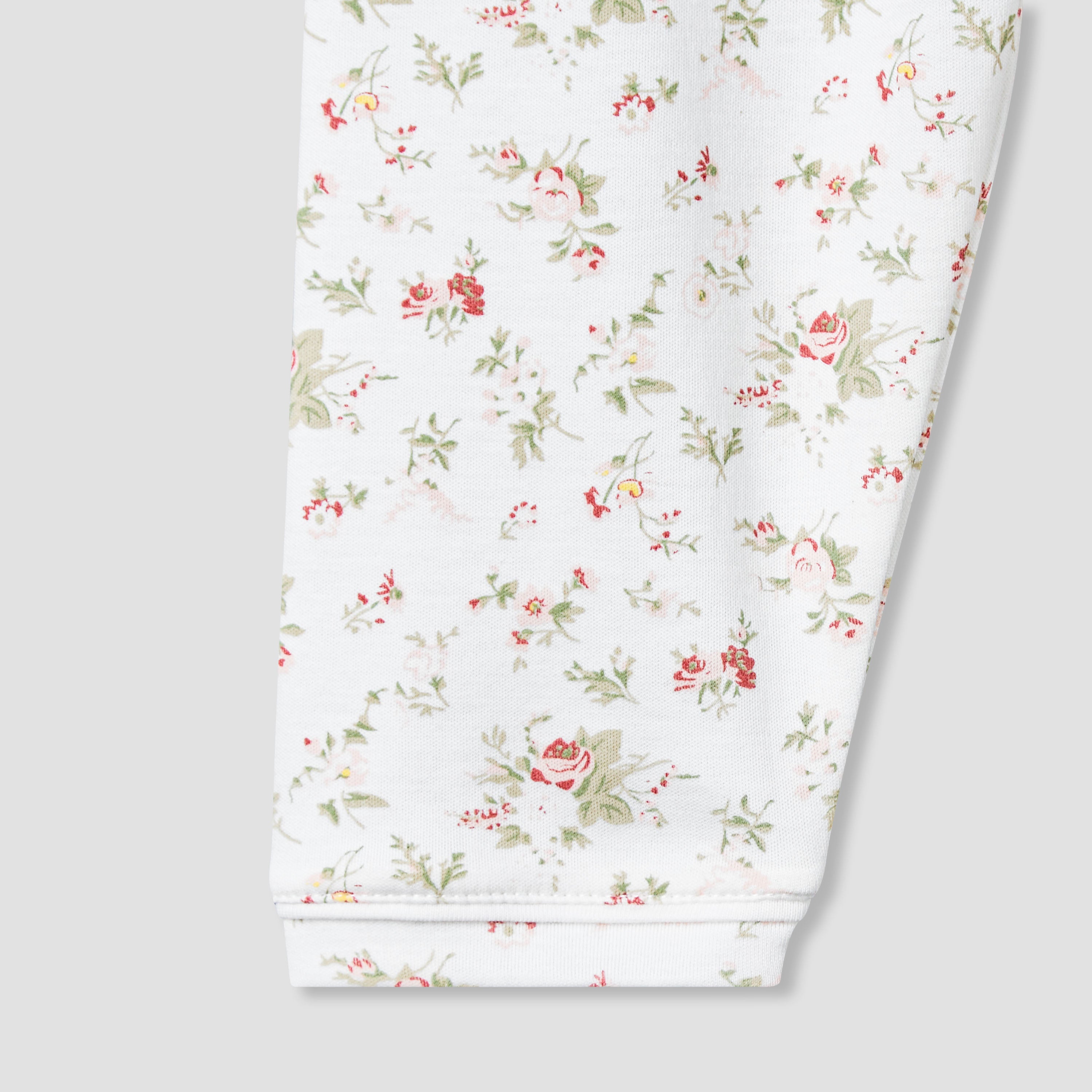 Giggles Cotton Peter Pan Collar Long Sleeves Pyjama Set with Floral Print