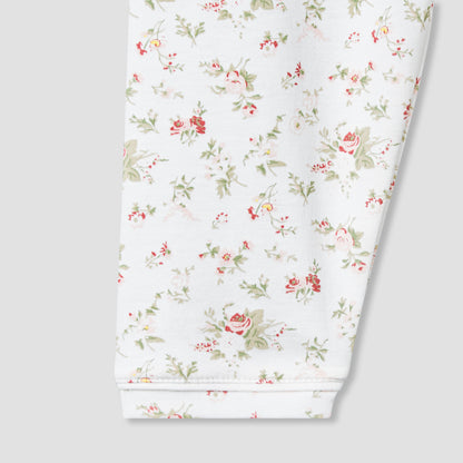 Giggles Cotton Peter Pan Collar Long Sleeves Pyjama Set with Floral Print