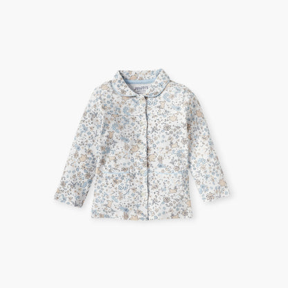 Juniors All-Over Floral Print Shirt and Pyjama Set