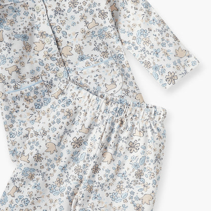 Juniors All-Over Floral Print Shirt and Pyjama Set