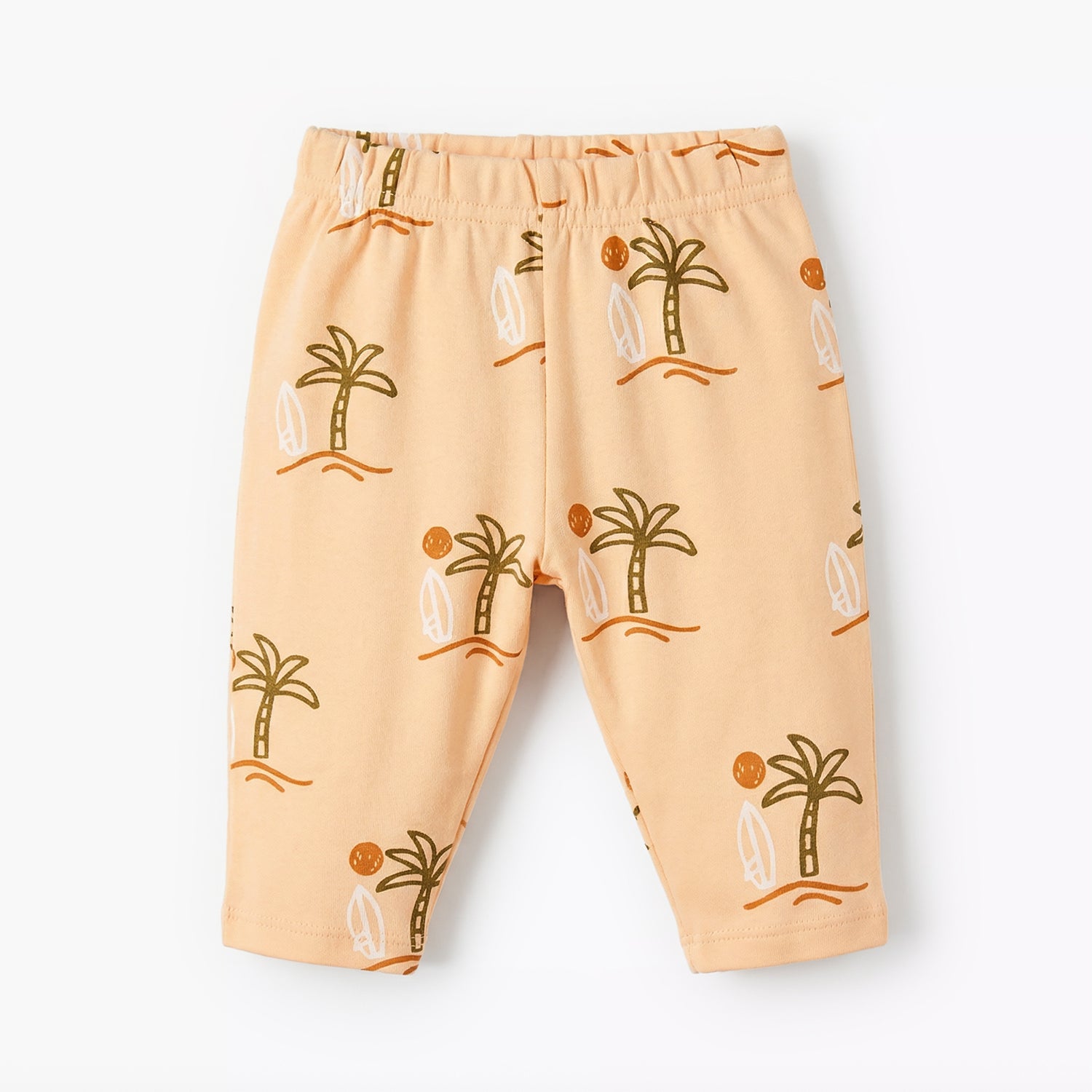 Juniors Cotton Round Neck Long Sleeves Pyjama Set with Palm Tree Print