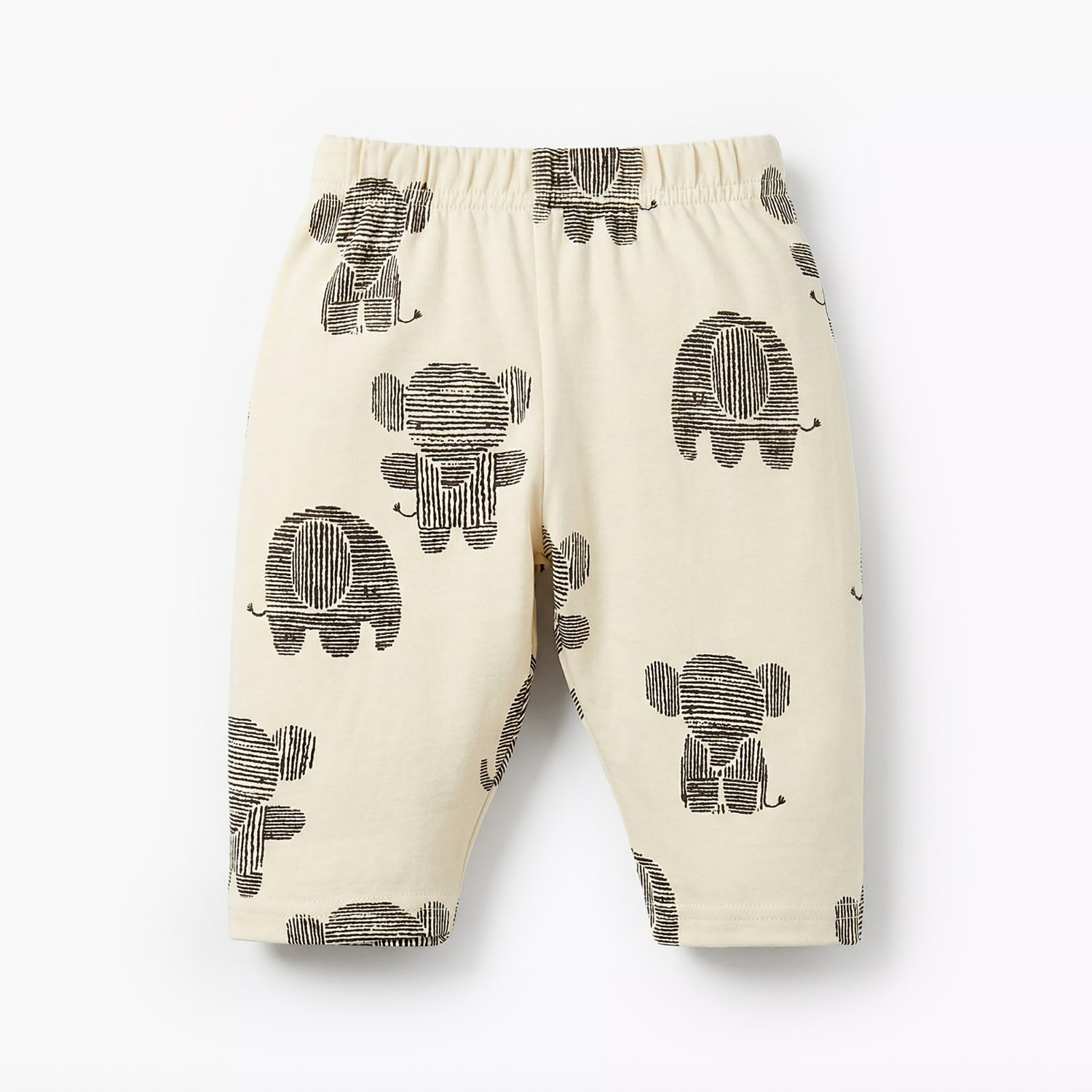 Juniors Cotton Round Neck Long Sleeves Pyjama Set with Elephant Print