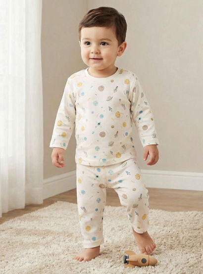 Juniors Cotton Round Neck Long Sleeves Pyjama Set with Space Print-baby-boys-clothing-nightwear-pyjamasets-image-1