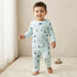 Juniors Cotton Round Neck Long Sleeves Pyjama Set with Nautical Print - Blue / 18-24 mths