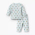 Juniors Cotton Round Neck Long Sleeves Pyjama Set with Flower Pot Print - Green / 12-18 mths