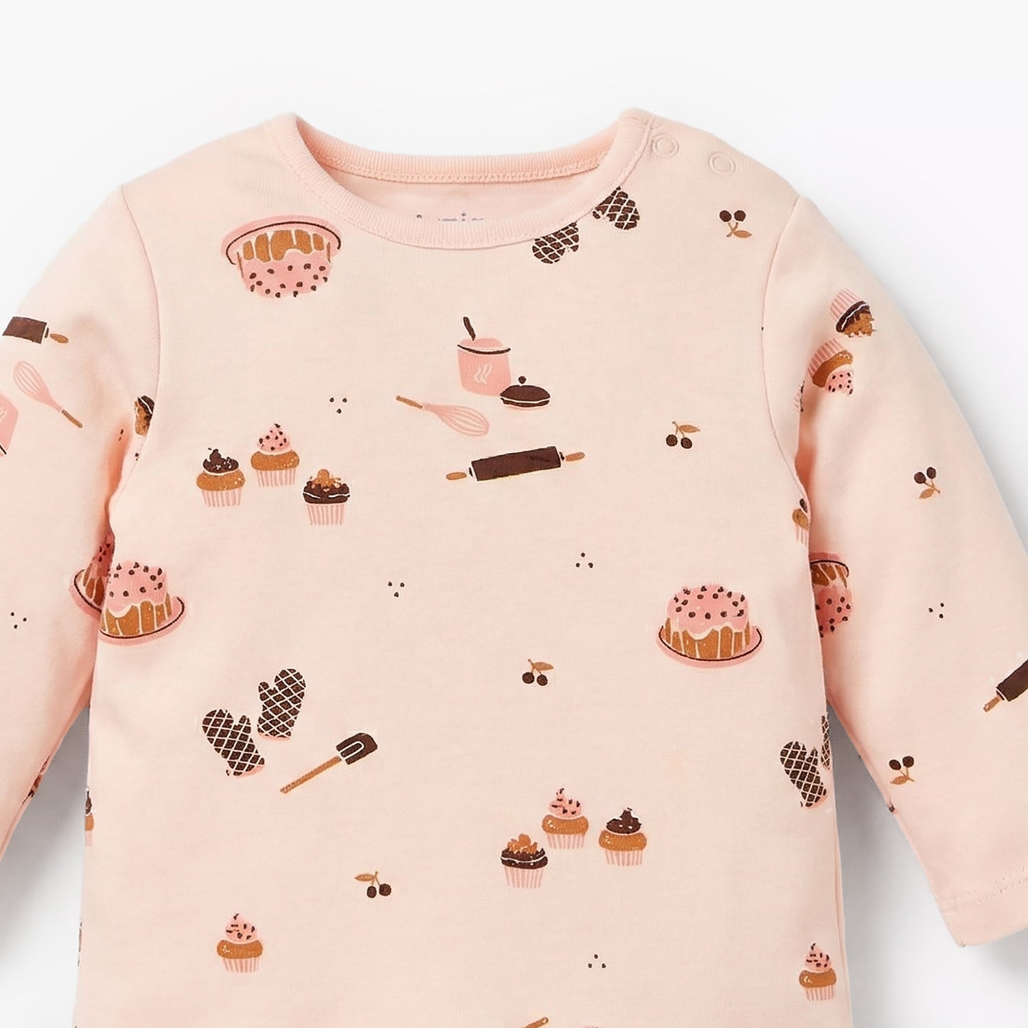 Juniors Cotton Round Neck Long Sleeves Pyjama Set with Print