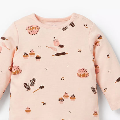 Juniors Cotton Round Neck Long Sleeves Pyjama Set with Print
