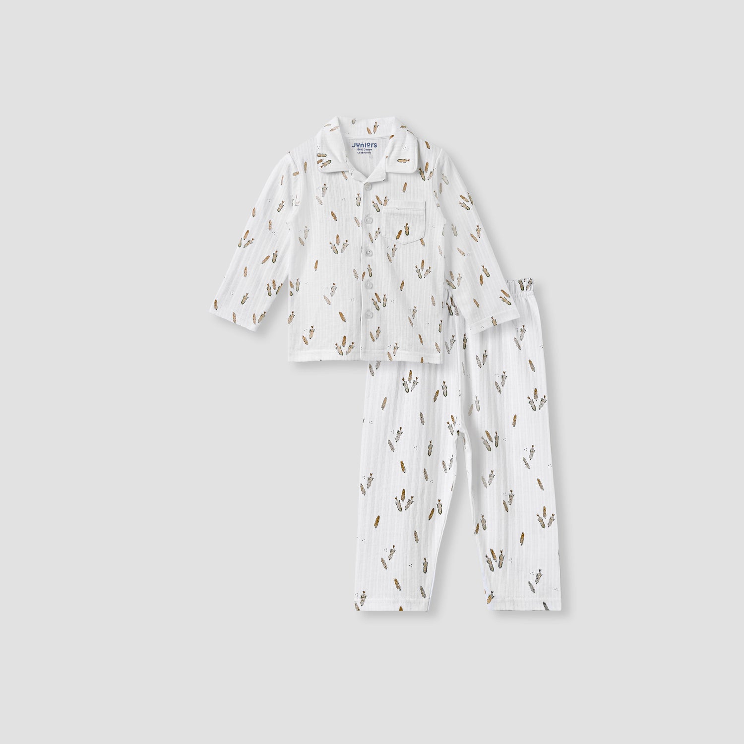 Juniors Printed Shirt and Pyjama Set