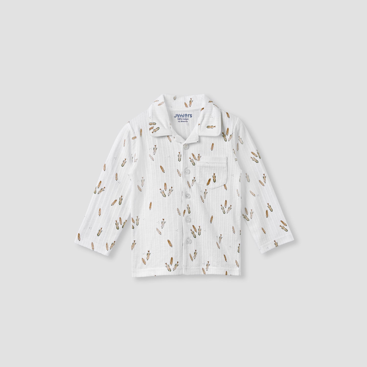 Juniors Printed Shirt and Pyjama Set