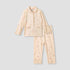 Juniors Floral Print Shirt and Pyjama Set - Peach / 12-18 mths